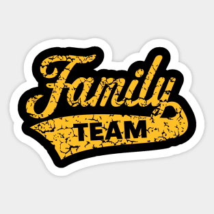 Family Team (Vintage / Gold) Sticker